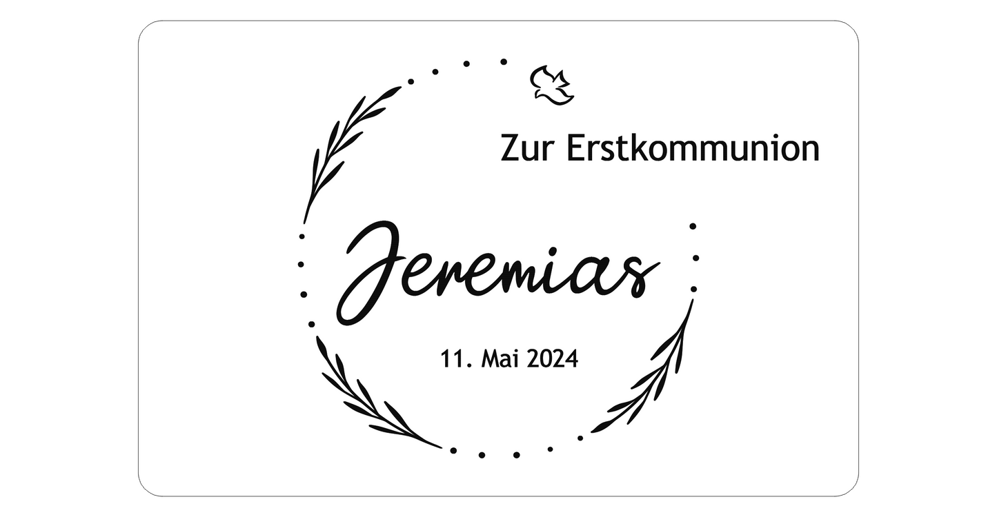 Personalisierte Erinnerungsbox zur Erstkommunion