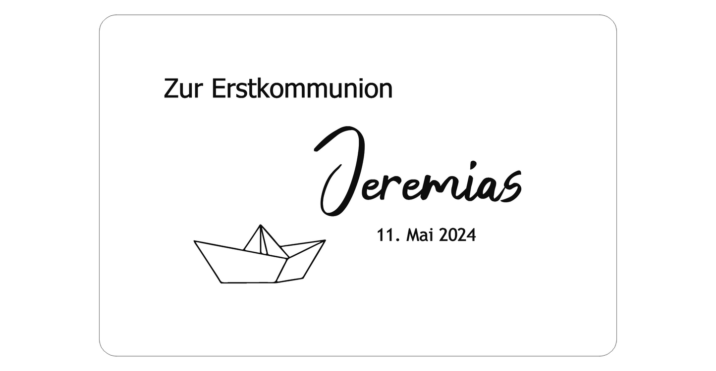 Personalisierte Erinnerungsbox zur Erstkommunion