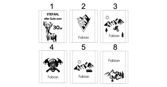Personalisierter Flachmann - verschiedene Motive