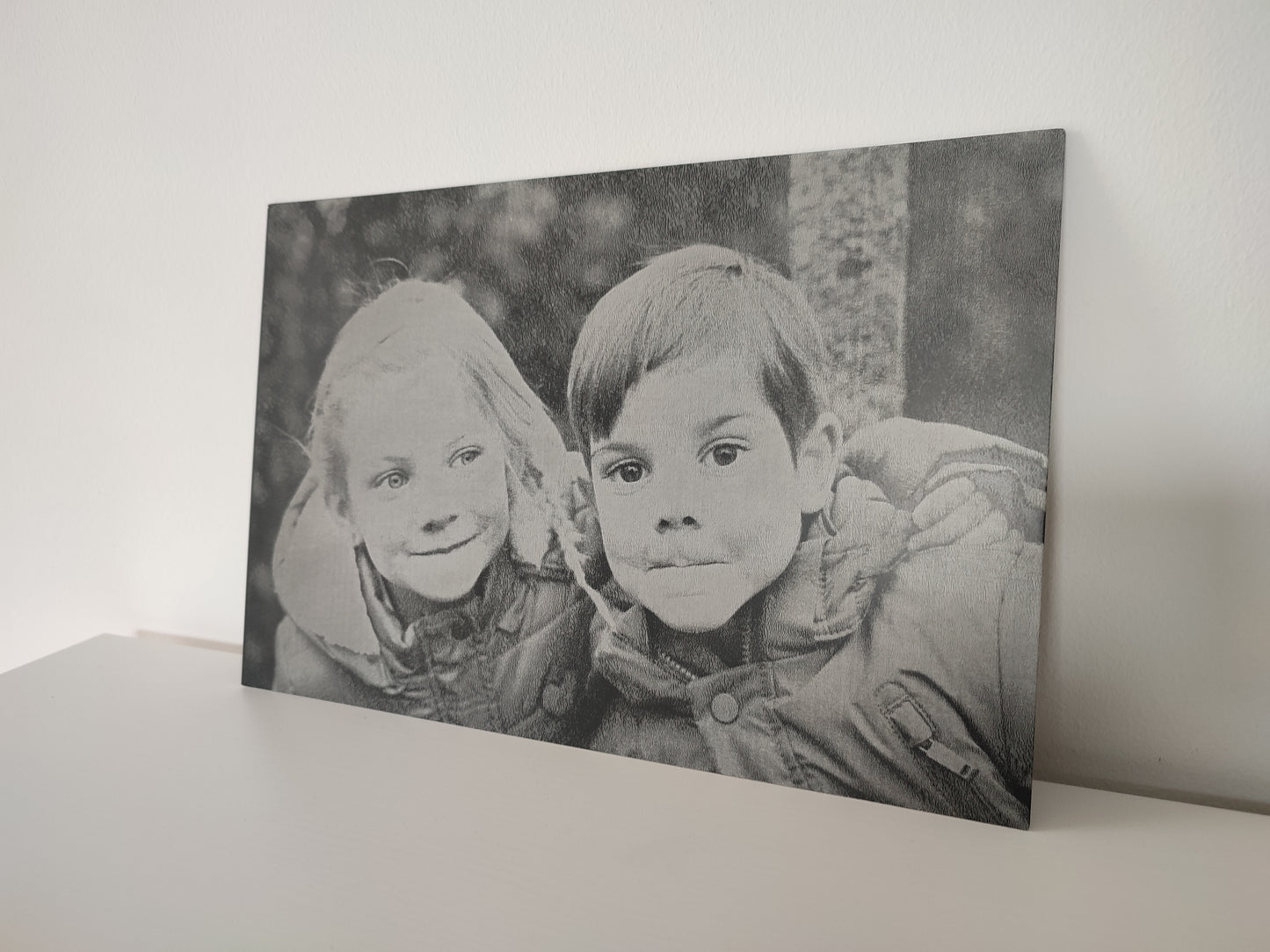 Bildgravur auf Aluminiumschild