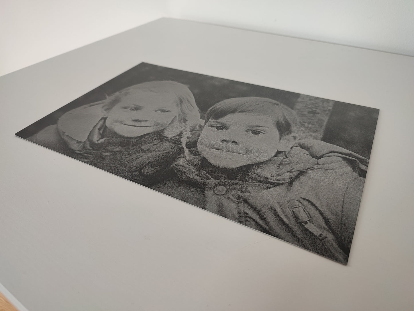 Bildgravur auf Aluminiumschild