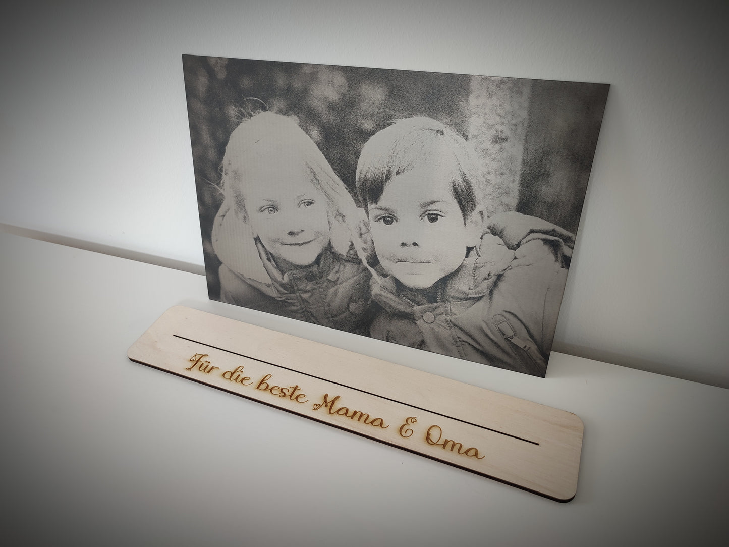 Bildgravur auf Aluminiumschild