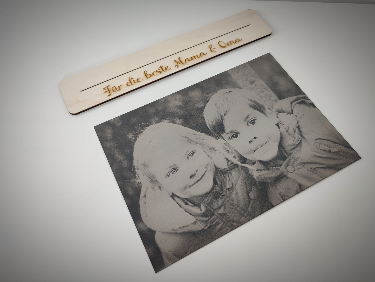 Bildgravur auf Aluminiumschild
