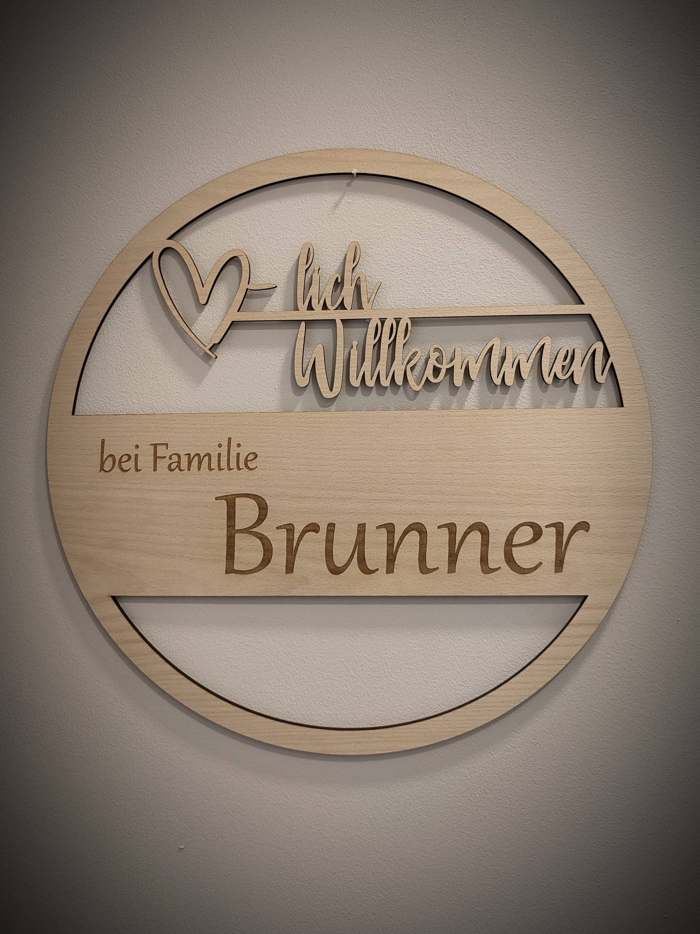 Personalisiertes Türschild 40cm