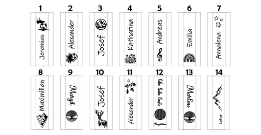 Personalisierte Trinkflasche Edelstahl - verschiedene Motive