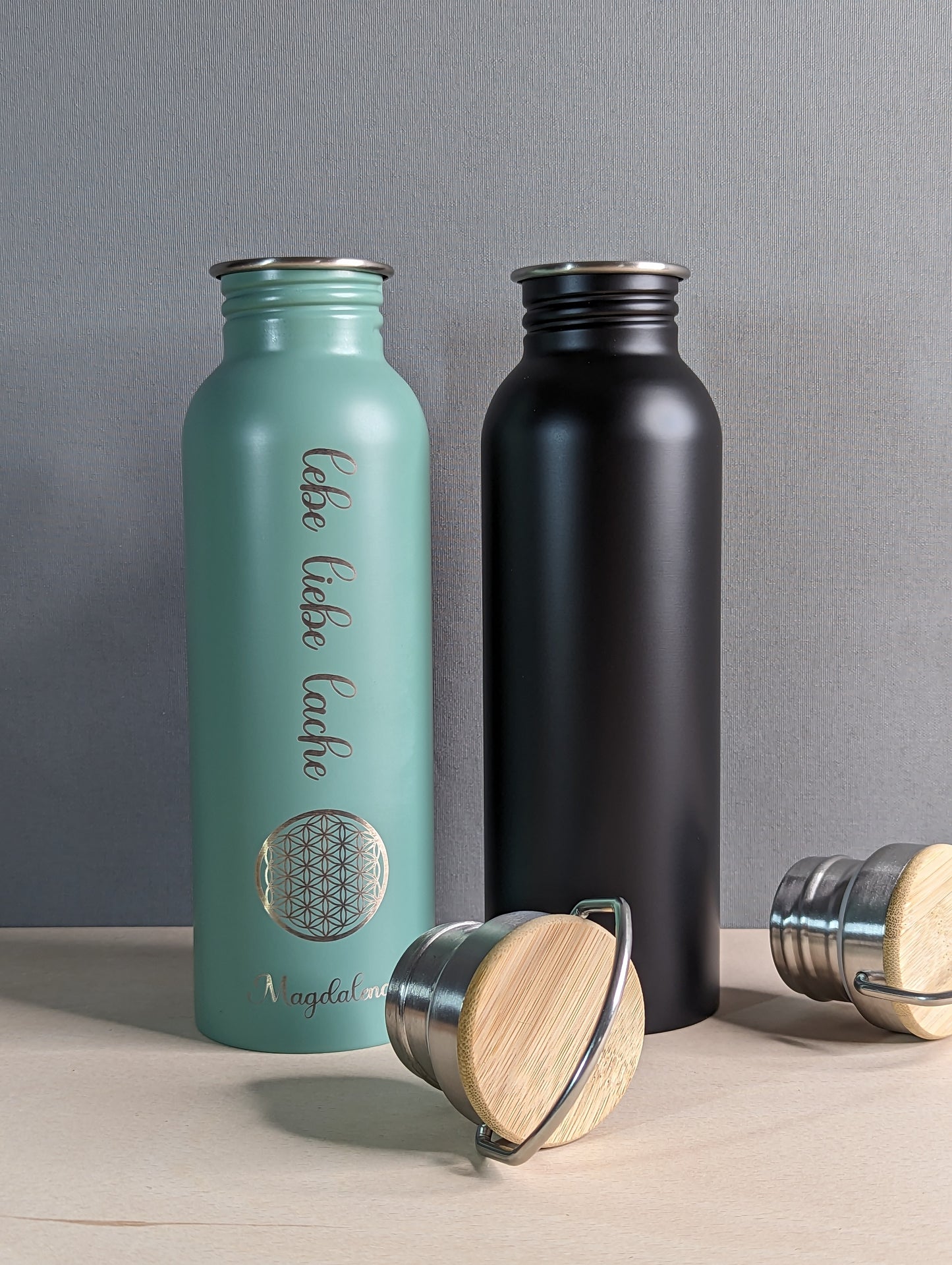 Personalisierte Trinkflasche Edelstahl - verschiedene Motive - Die Bildschneiderei