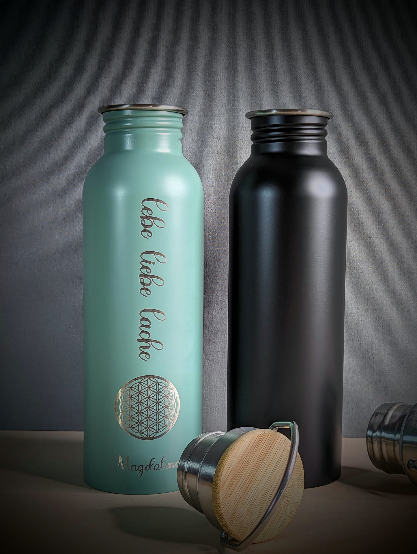 Personalisierte Trinkflasche Edelstahl - verschiedene Motive - Die Bildschneiderei