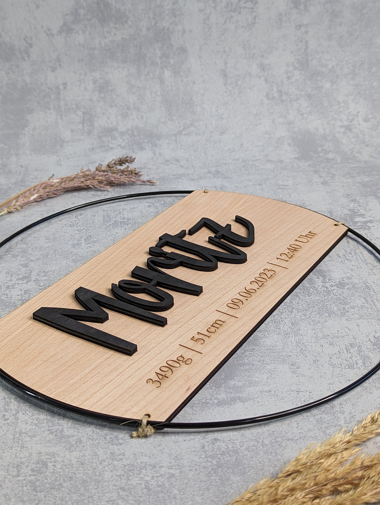 Schild zur Geburt 30/40cm