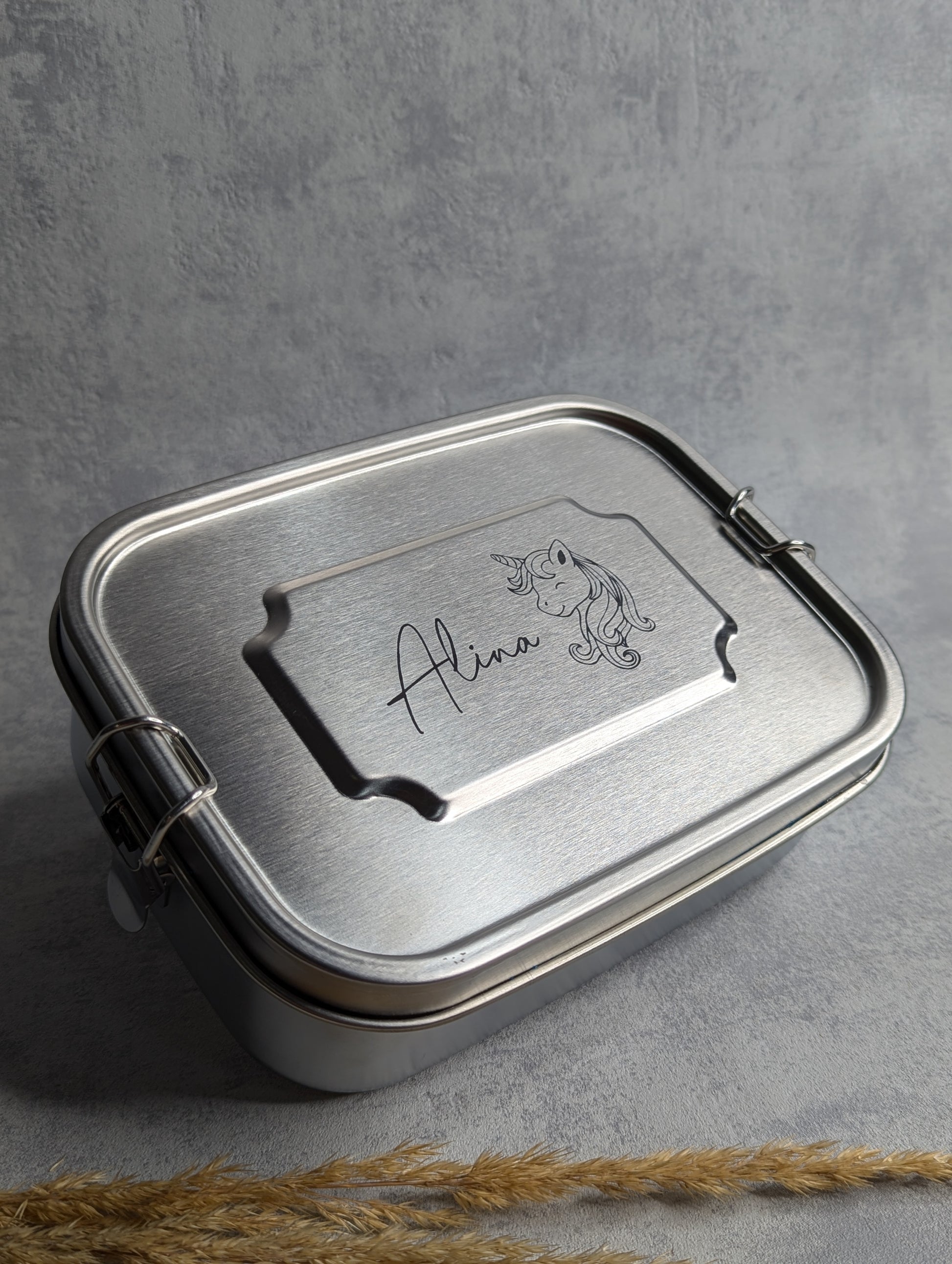 Personalisierte Edelstahl Lunchbox 1200ml für Kinder mit Gravur - Die Bildschneiderei