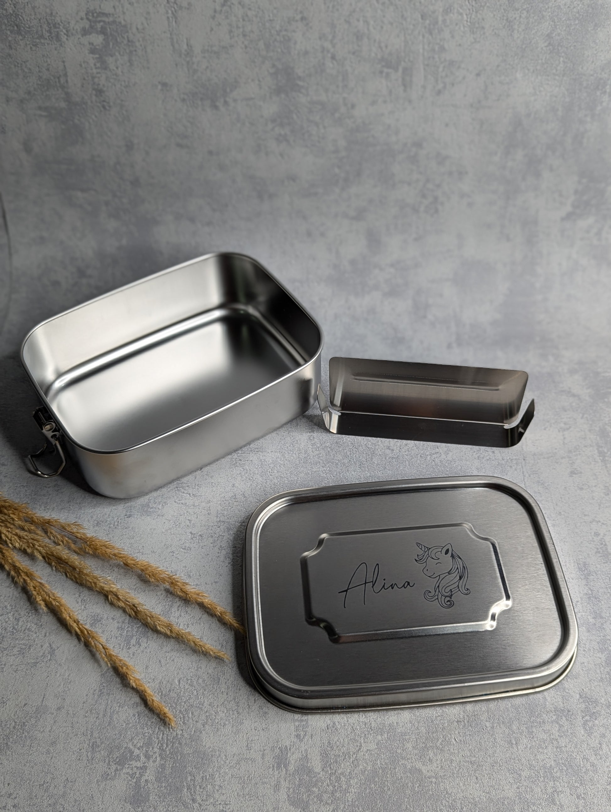 Personalisierte Edelstahl Lunchbox 1200ml für Kinder mit Gravur - Die Bildschneiderei