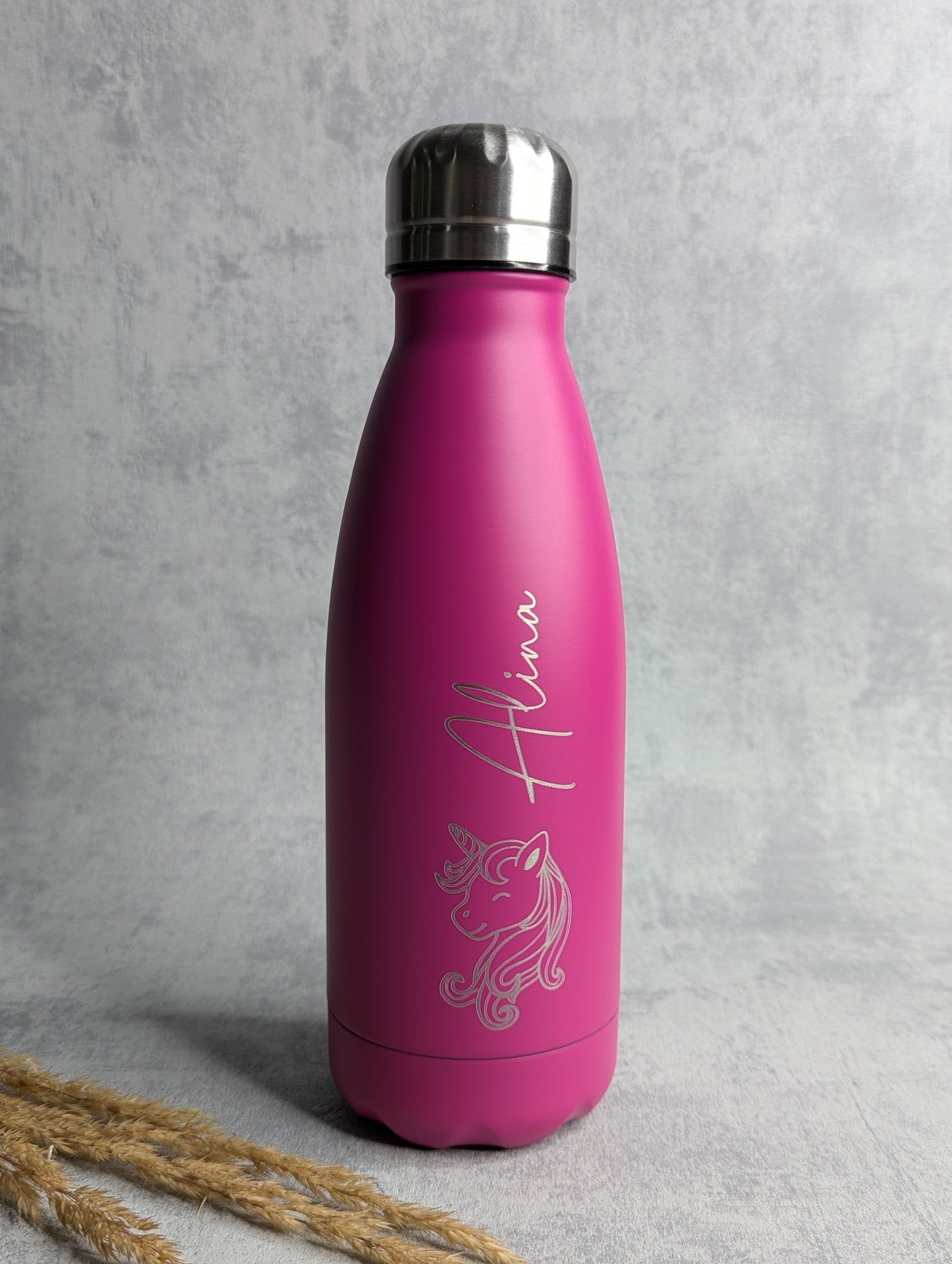 Personalisierte Edelstahl Trinkflasche 430ml für Kinder - Die Bildschneiderei