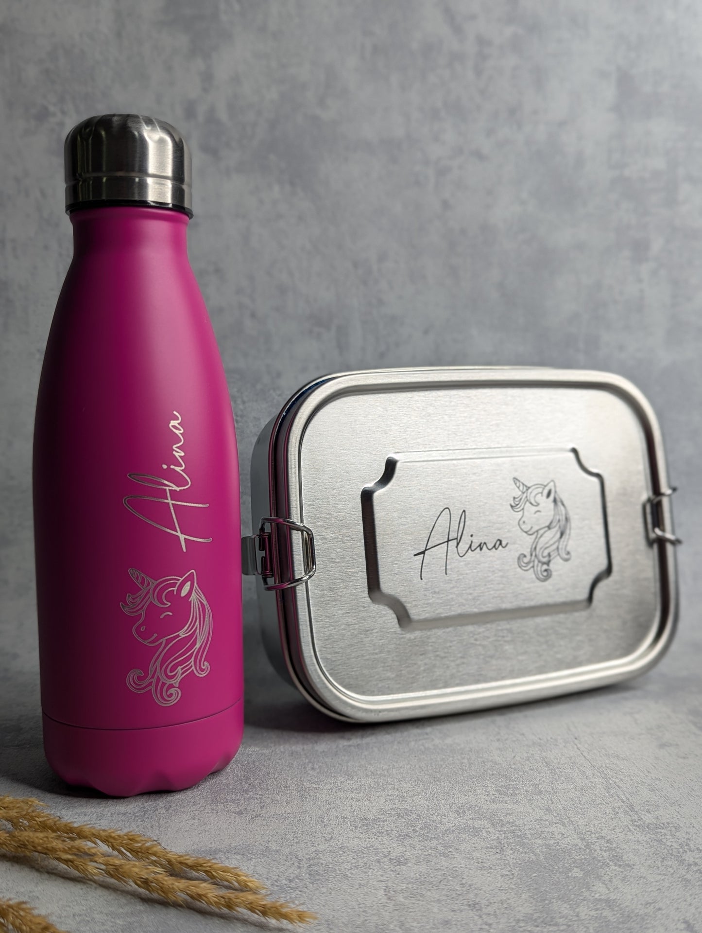 Personalisierte Edelstahl Trinkflasche 430ml für Kinder - Die Bildschneiderei