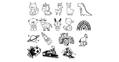 Kindergarderobe mit Namen personalisiert verschiedene Motive - Die Bildschneiderei