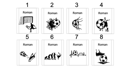 Personalisierter Flachmann Fußball - verschiedene Motive