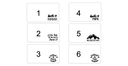 Personalisiertes Jausenbrett Mama & Papa - Die Bildschneiderei