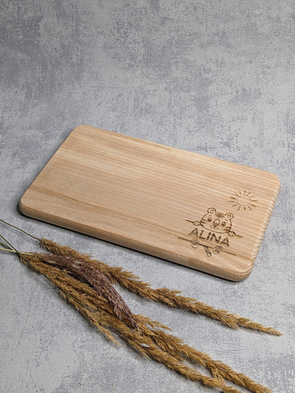Personalisiertes Jausenbrett für Kinder - Die Bildschneiderei