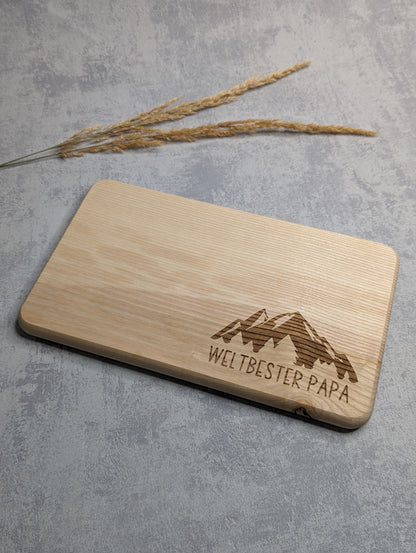 Personalisiertes Jausenbrett Mama & Papa - Die Bildschneiderei
