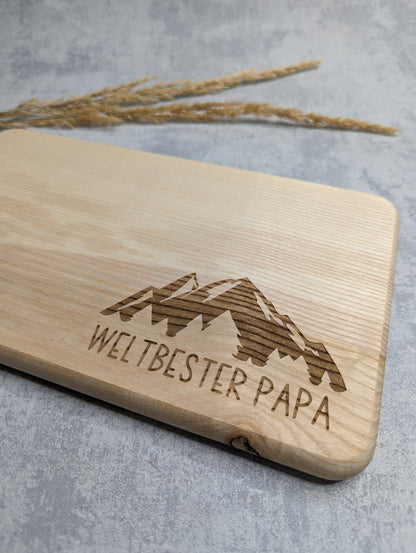 Personalisiertes Jausenbrett Mama & Papa - Die Bildschneiderei