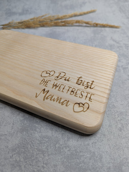 Personalisiertes Jausenbrett Mama & Papa - Die Bildschneiderei