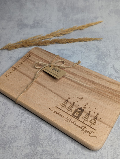 Personalisiertes Jausenbrett Weihnachten - Die Bildschneiderei