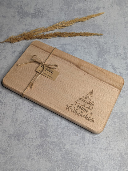 Personalisiertes Jausenbrett Weihnachten - Die Bildschneiderei