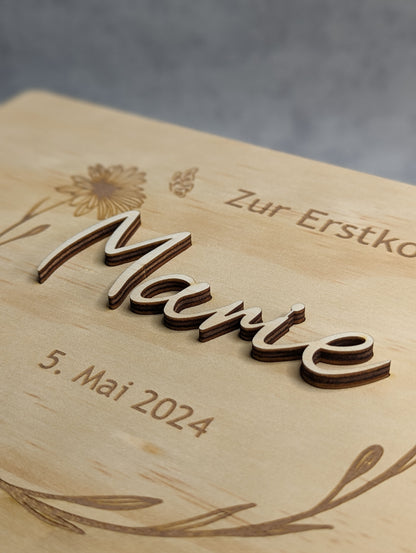 Personalisierte Erinnerungsbox zur Erstkommunion - 2 Größen verfügbar - Die Bildschneiderei