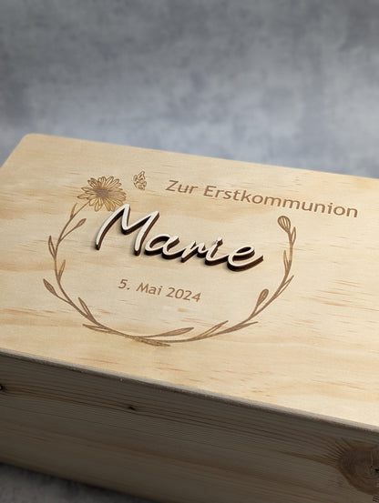 Personalisierte Erinnerungsbox zur Erstkommunion - 2 Größen verfügbar - Die Bildschneiderei