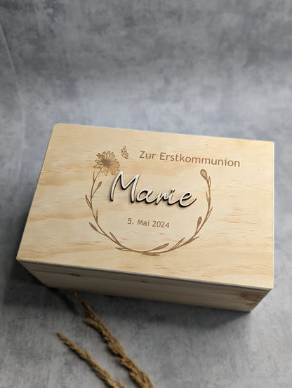 Personalisierte Erinnerungsbox zur Erstkommunion - 2 Größen verfügbar - Die Bildschneiderei