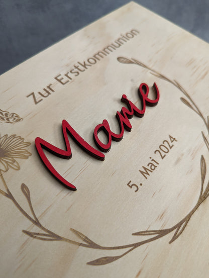 Personalisierte Erinnerungsbox zur Erstkommunion - 2 Größen verfügbar - Die Bildschneiderei