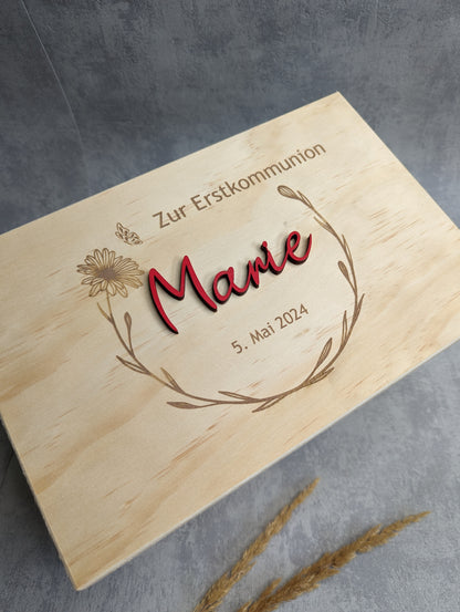 Personalisierte Erinnerungsbox zur Erstkommunion - 2 Größen verfügbar - Die Bildschneiderei