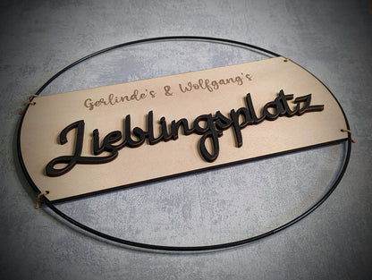 Personalisiertes Schild Lieblingsplatz - Die Bildschneiderei