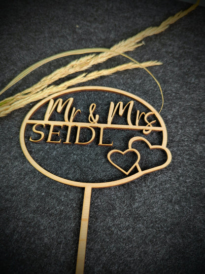 Mr & Mrs Caketopper für Hochzeit - Die Bildschneiderei