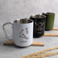Personalisierte Edelstahl-Tasse mit Karabiner & Gravur