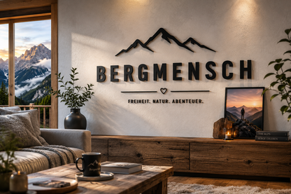 Personalisierter 3D-Schriftzug als moderne Wanddekoration