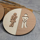 Toilettenschilder aus Holz – WC-Schilder Damen & Herren