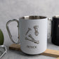 Personalisierte Edelstahl-Tasse mit Karabiner & Gravur