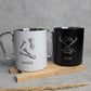 Personalisierte Edelstahl-Tasse mit Karabiner & Gravur