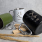 Personalisierte Edelstahl-Tasse mit Karabiner & Gravur