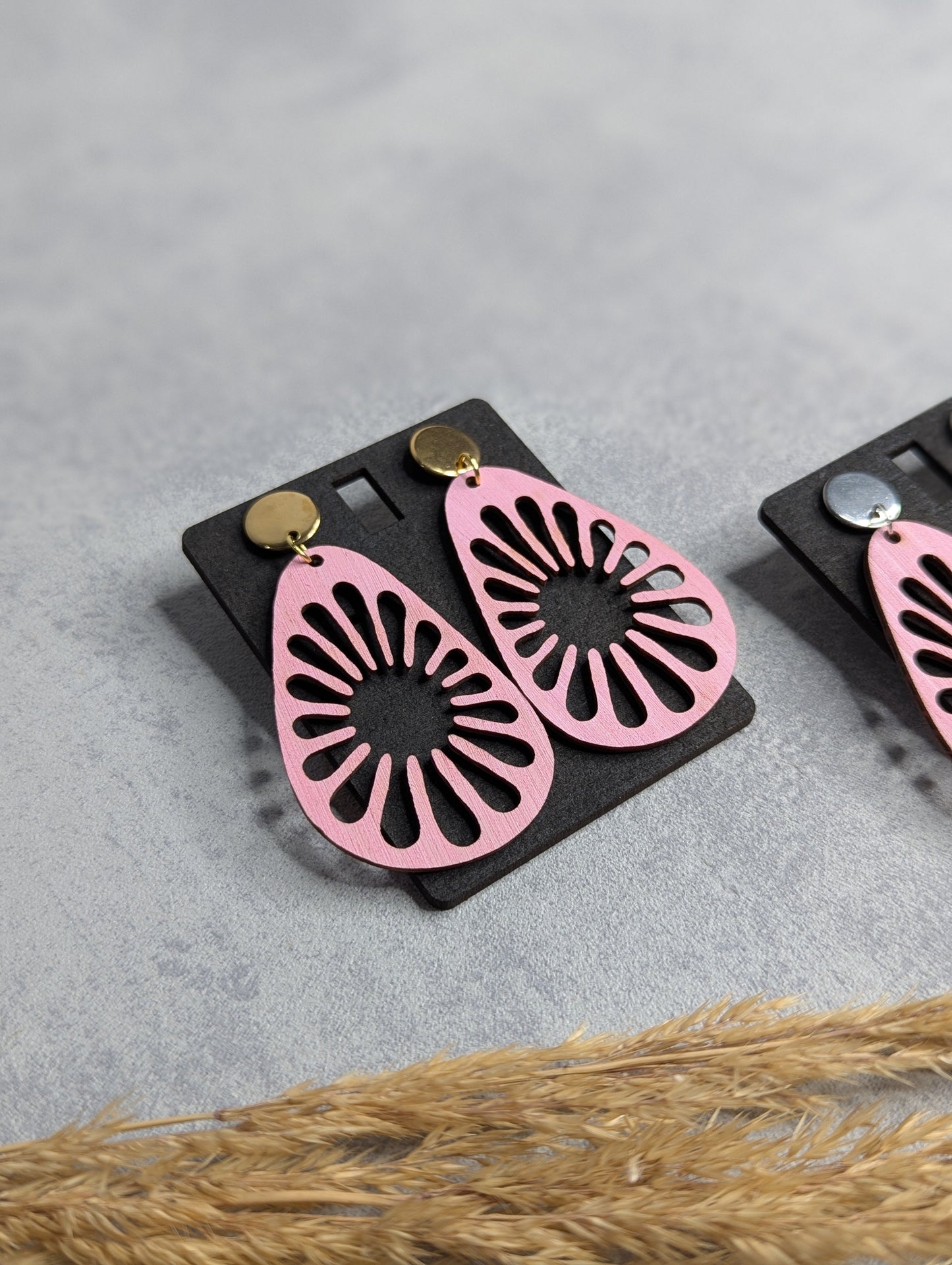 Ohrringe Tropfen Rosa