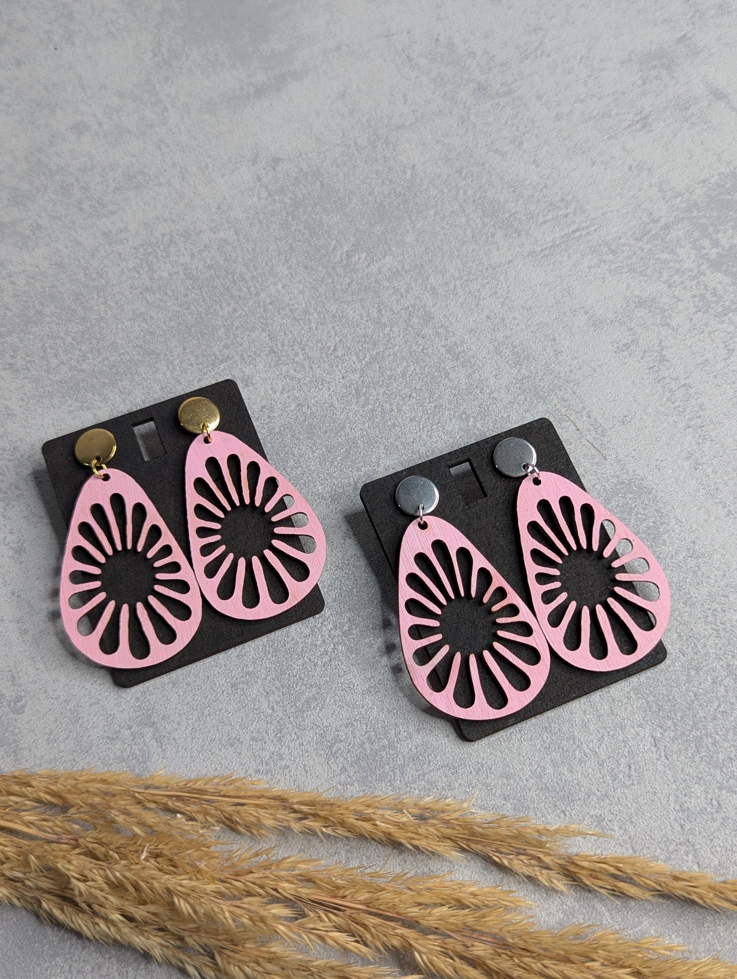 Ohrringe Tropfen Rosa