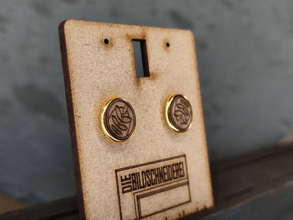 Ohrstecker 12mm Gold - Die Bildschneiderei