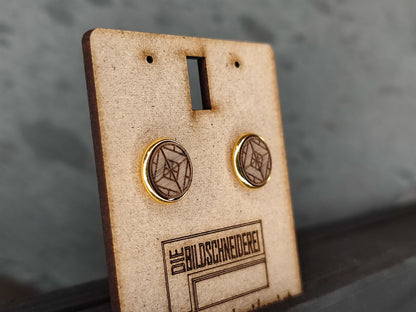 Ohrstecker 12mm Gold - Die Bildschneiderei