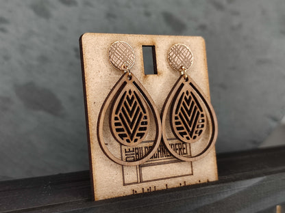 Ohrringe aus Nussholz - Die Bildschneiderei