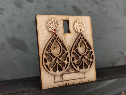 Ohrringe aus Nussholz - Die Bildschneiderei