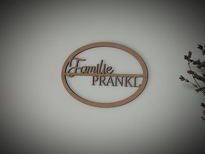 Personalisiertes Türschild - Die Bildschneiderei