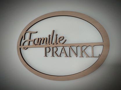 Personalisiertes Türschild - Die Bildschneiderei
