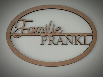 Personalisiertes Türschild - Die Bildschneiderei