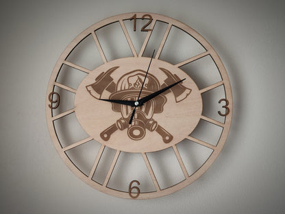 Wanduhr Feuerwehr - Die Bildschneiderei